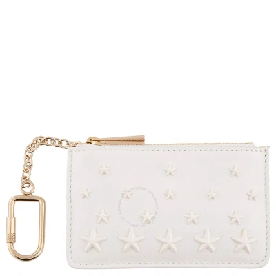 Jimmy Choo Latte/light Gold Ladies Nancy Coin Purse In White