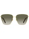 Jimmy Choo Lavi Oversize-frame Sunglasses In 06jha Gold/havana