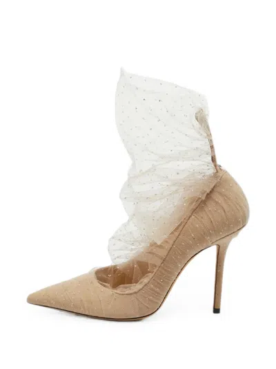 Pre-owned Jimmy Choo Lavish Heeled Pumps In Neutrals