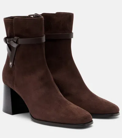 Jimmy Choo Lawton 65 Suede Ankle Boots In Brown
