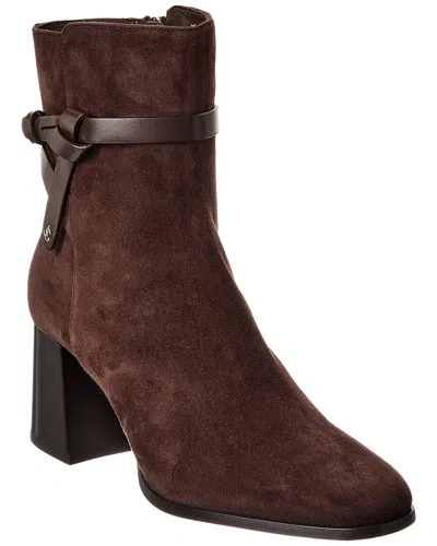 Jimmy Choo Lawton 65 Suede Bootie In Brown