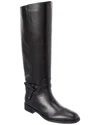 Jimmy Choo Lawton Kb Leather Knee-high Boot In Black