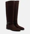 Jimmy Choo Suede Lawton Kb Flat Boots Women