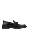 Jimmy Choo Addie Logo-plaque Leather Loafers In Black