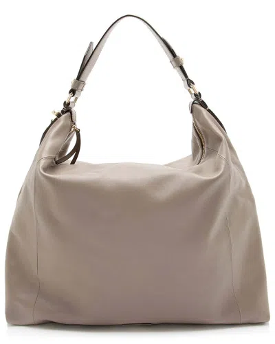 Jimmy Choo Leather Ana Hobo (authentic Pre-loved) In Neutral