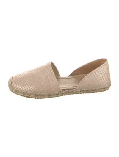 Pre-owned Jimmy Choo Leather Animal Print Espadrilles In Neutrals