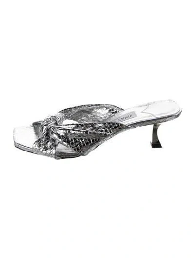 Pre-owned Jimmy Choo Leather Animal Print Slides