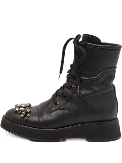 Pre-owned Jimmy Choo Leather Ankle Boots In Brown