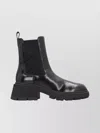 Jimmy Choo Leather Ankle Boots Chunky Sole In Black