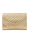 Jimmy Choo Leather Avenue Curve Clutch Bag