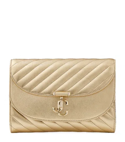 Jimmy Choo Leather Avenue Curve Clutch Bag