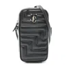 Jimmy Choo Leather Avenue Phone Case Crossbody Bag In Black