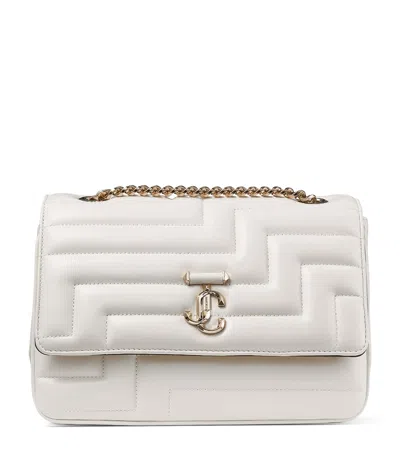 Jimmy Choo Leather Avenue Soft Shoulder Bag In Nude