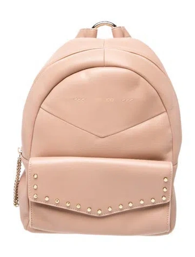 Pre-owned Jimmy Choo Leather Backpack In Pink