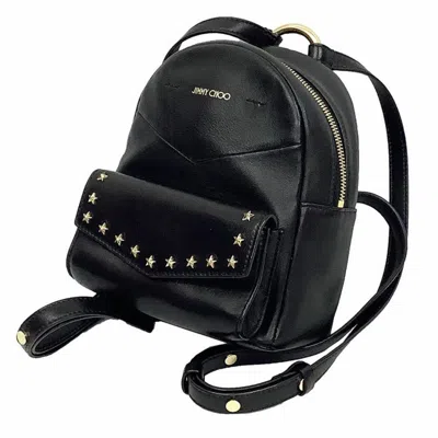 Pre-owned Jimmy Choo Leather Backpack () In Black