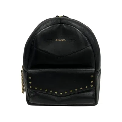 Pre-owned Jimmy Choo Leather Backpack () In Black