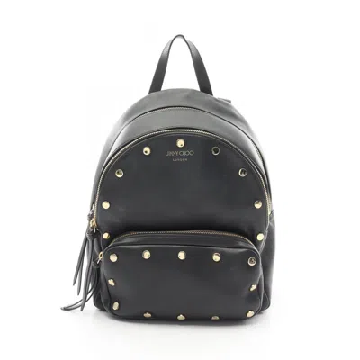 Pre-owned Jimmy Choo Leather Backpack () In Black
