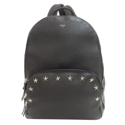Pre-owned Jimmy Choo Leather Backpack () In Black
