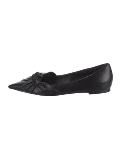 Pre-owned Jimmy Choo Leather Ballet Flats In Black
