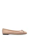 Jimmy Choo Elme Nappa Leather Ballet Flats In Powder