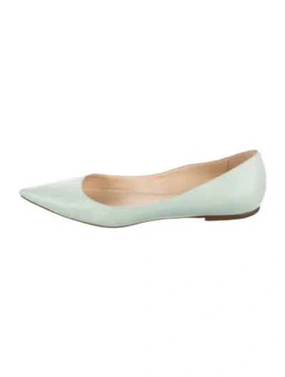 Pre-owned Jimmy Choo Leather Ballet Flats In Green