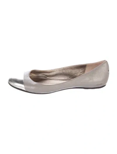 Pre-owned Jimmy Choo Leather Ballet Flats In Grey