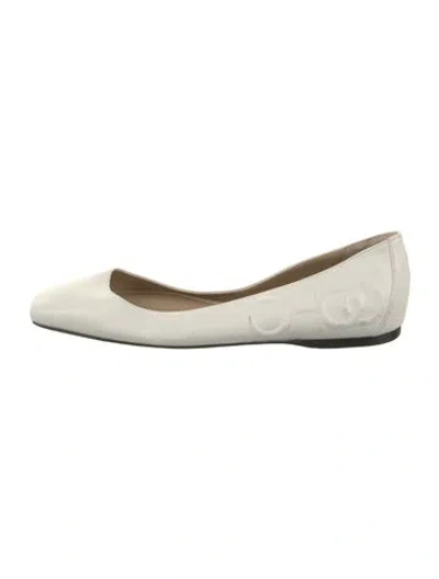 Pre-owned Jimmy Choo Leather Ballet Flats In Neutral