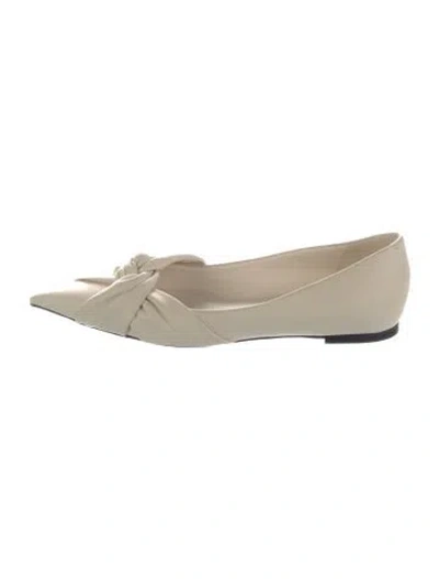 Pre-owned Jimmy Choo Leather Ballet Flats In Neutrals