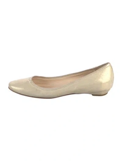Pre-owned Jimmy Choo Leather Ballet Flats In Silver
