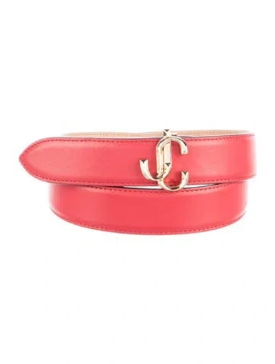 Pre-owned Jimmy Choo Leather Belt In Red