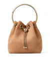 Jimmy Choo Brown Bon Bon Mini Bucket Bag