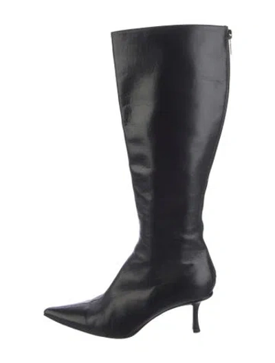 Pre-owned Jimmy Choo Leather Boots In Black