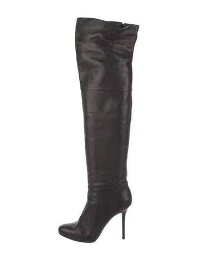 Pre-owned Jimmy Choo Leather Boots In Black