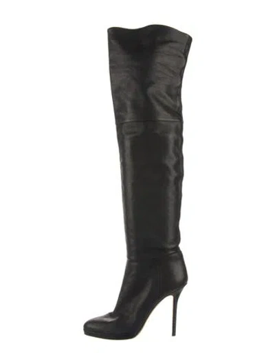 Pre-owned Jimmy Choo Leather Boots In Black