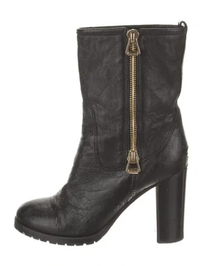 Pre-owned Jimmy Choo Leather Boots In Black