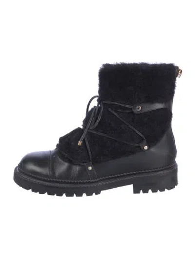 Pre-owned Jimmy Choo Leather Boots In Black