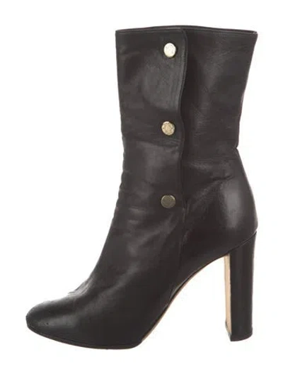 Pre-owned Jimmy Choo Leather Boots In Black