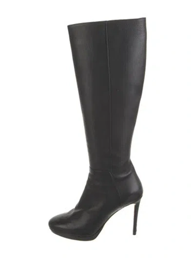 Pre-owned Jimmy Choo Leather Boots In Black