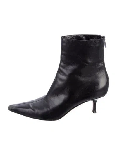 Pre-owned Jimmy Choo Leather Boots In Black