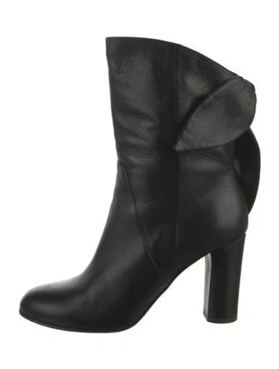 Pre-owned Jimmy Choo Leather Boots In Black