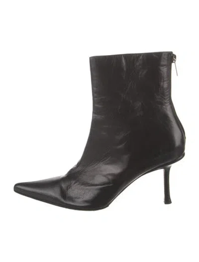 Pre-owned Jimmy Choo Leather Boots In Black