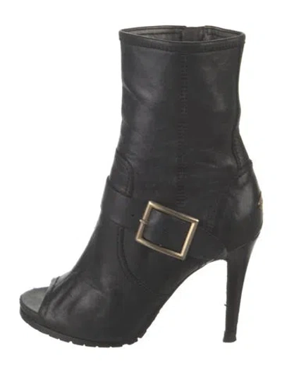 Pre-owned Jimmy Choo Leather Boots In Black