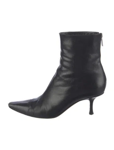 Pre-owned Jimmy Choo Leather Boots In Black