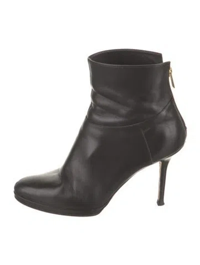 Pre-owned Jimmy Choo Leather Boots In Black