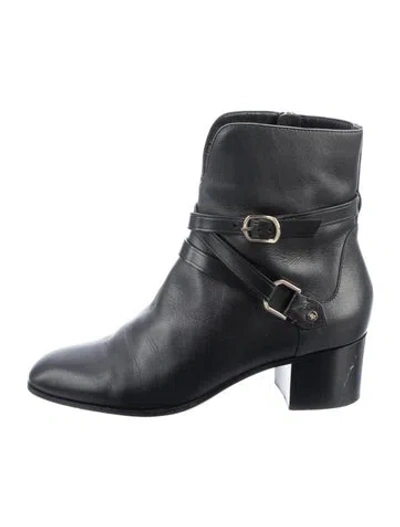 Pre-owned Jimmy Choo Leather Boots In Black