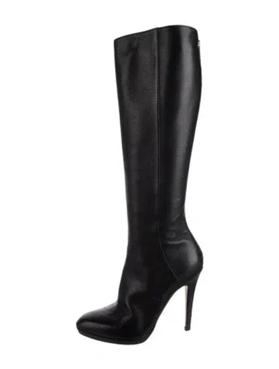 Pre-owned Jimmy Choo Leather Boots In Black