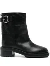 Jimmy Choo 'brooklyn' Black Ankle Boots With Buckle In Black