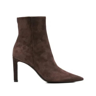 Jimmy Choo Leather Boots In Brown