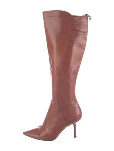 Pre-owned Jimmy Choo Leather Boots In Brown