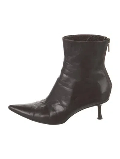 Pre-owned Jimmy Choo Leather Boots In Brown